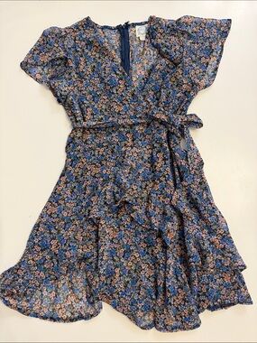 blue rain clothing dress Womens Long White Floral | Size Small This blue organic dress is the pinnacle of comfort and style Blue Rain soft denim dress